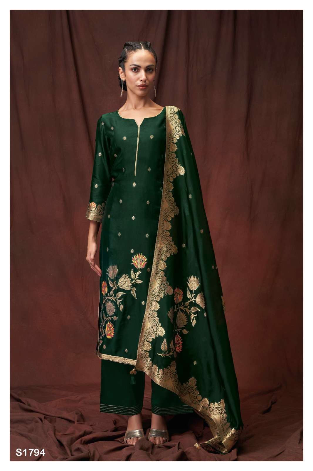 Ganga Darpali 1794 Partywear Jacquard Latest Designs Suit Collection view 3