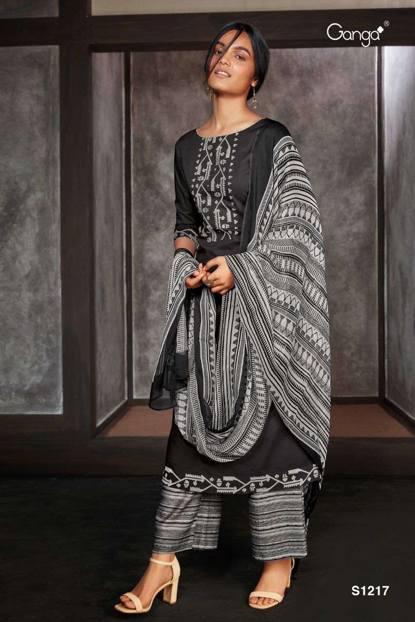 Ganga Eiza 1217 Pashmina Suit view 2