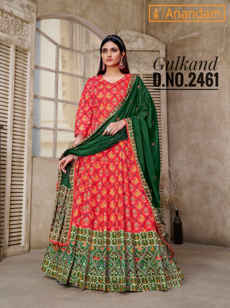 Anandam Gulkand 2459 To 2463 Cotton Silk Anarkali Suit view 3