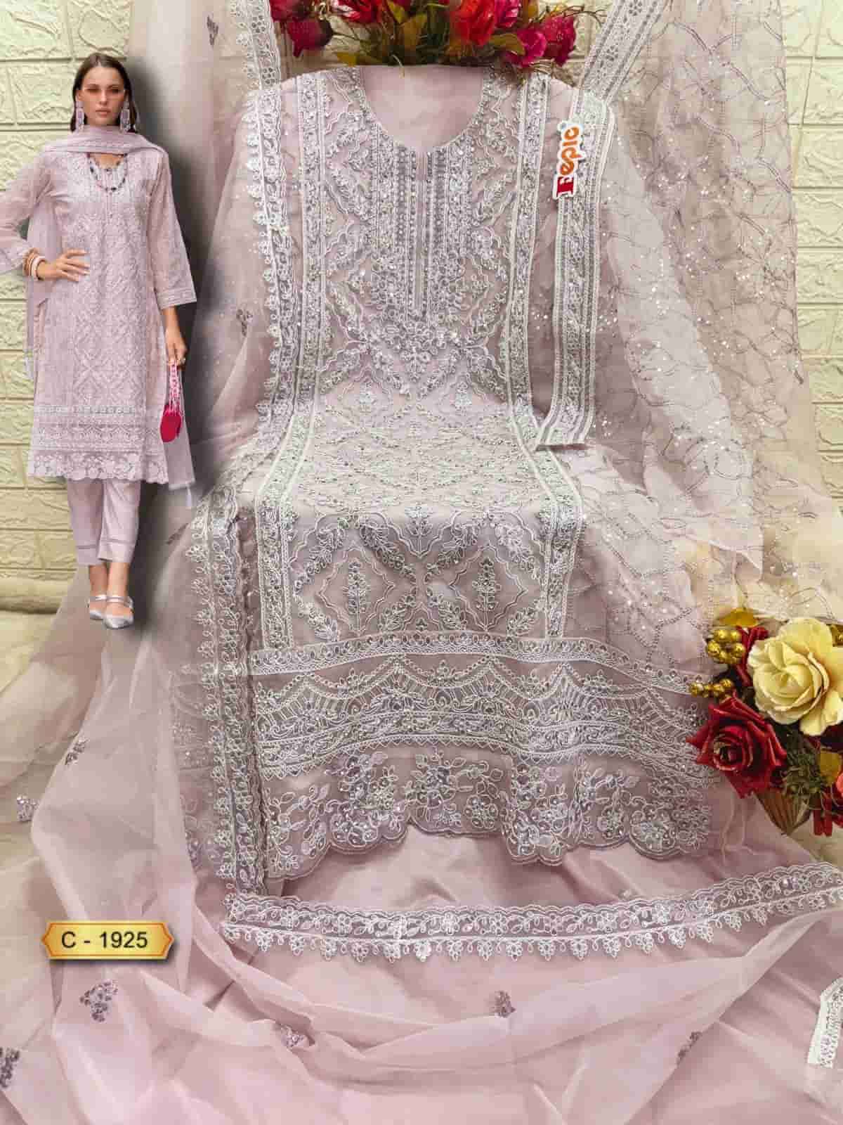 Fepic C 1925 Colors Pakistani Style Designer Organza Suit Wholesalers view 6