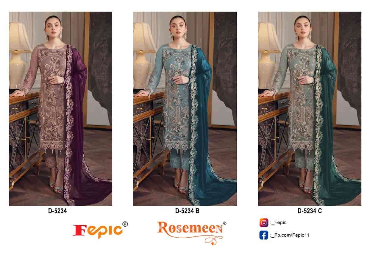 Fepic D 5234 Colors Party Wear Georgette Pakistani Salwar Suit Catalog Exporter view 3