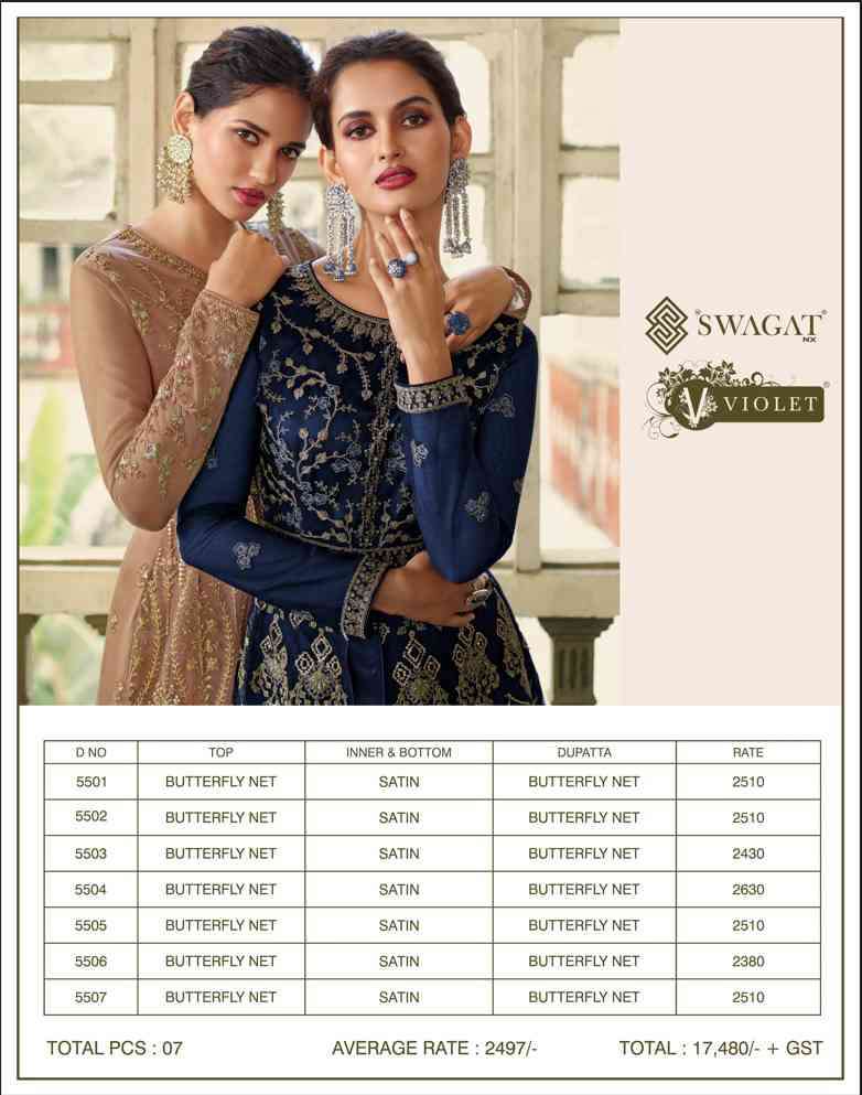 Swagat Violet Designer Anarkali Gown view 19
