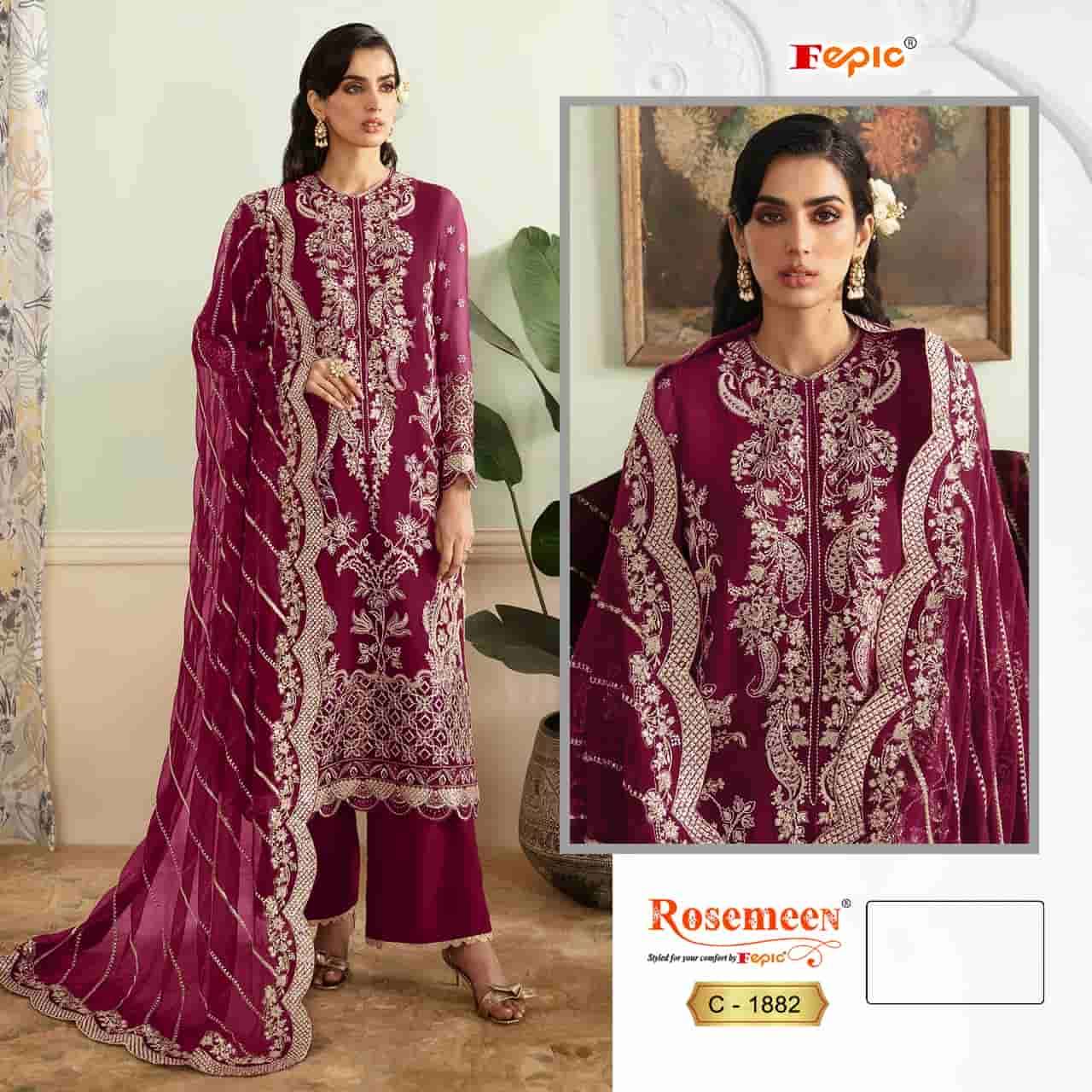Fepic C 1882 A Pakistani Festive Wear Style Designer Embroidered Suit Exporter