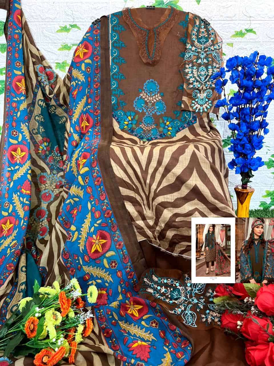 Aasha Designer M Print Vol 2 1014 Colors Fancy Designer Cotton Dress Wholesalers view 4