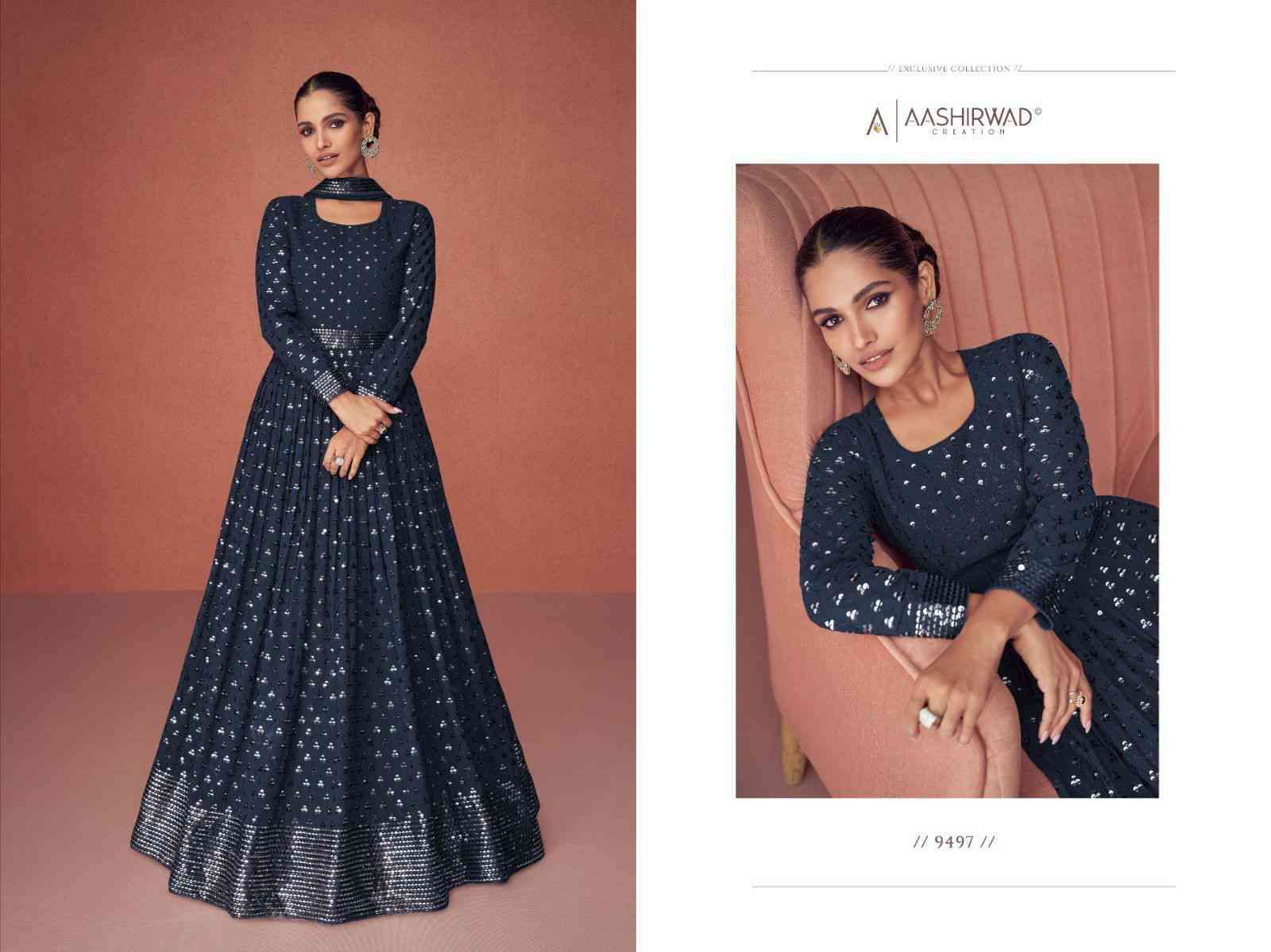 Aashirwad Gulkand Season Diamond Party Wear Designer Gown view 6