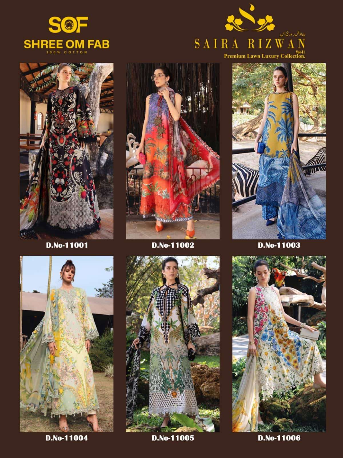 Shree Om Fab Saira Rizwan Vol 11 Pakistani Print Cotton Dress view 2
