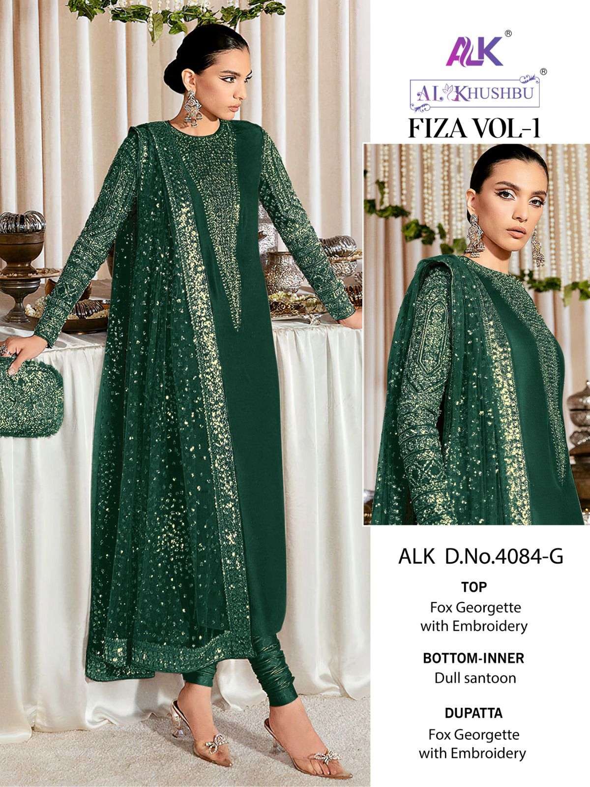 Al Khushbu Fiza Vol 1 4048 Colors Vol 2 Fancy Pakistani Dress view 4