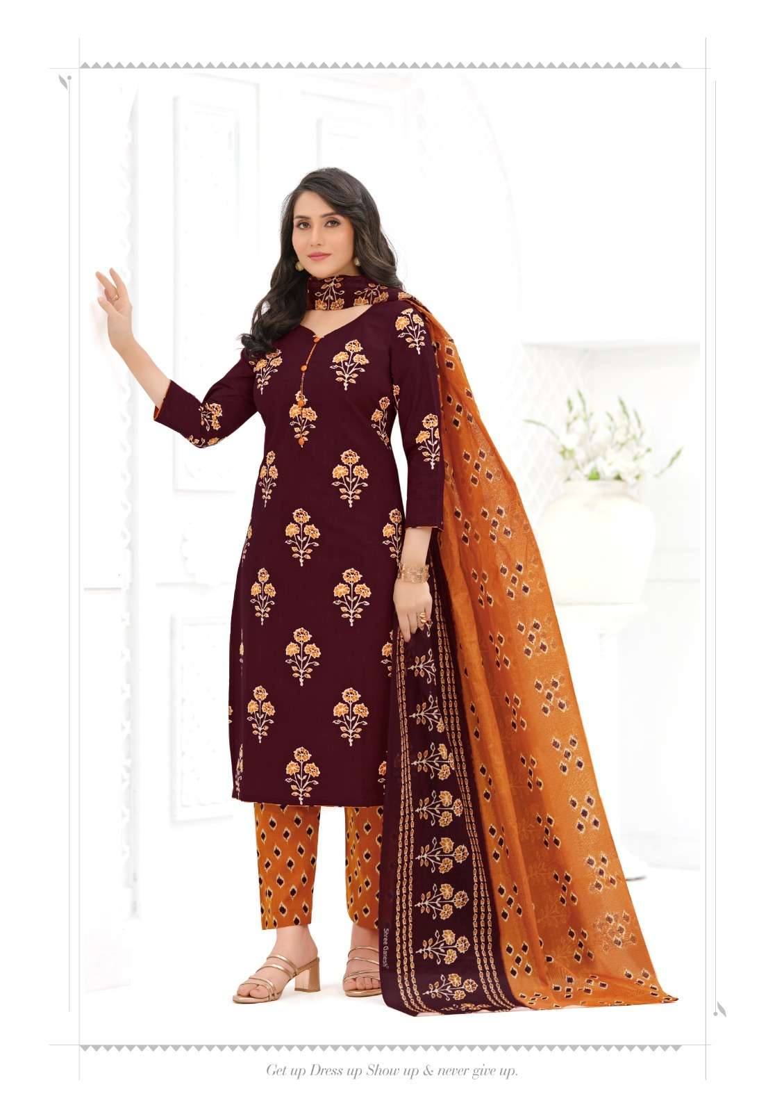 Shree Ganesh Samaiyra Ajrak Vol 3 Premium Wear Cotton Dress Material view 13