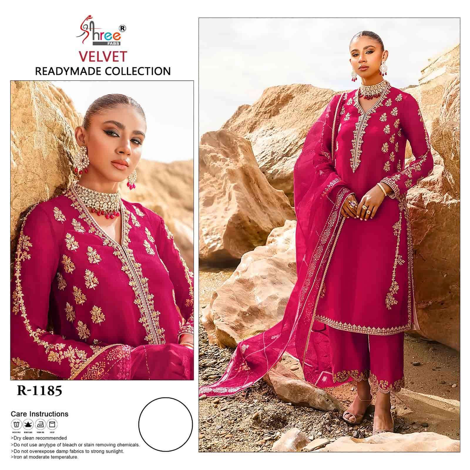 Shree Fabs R 1185 Colors Velvet Readymade Collection Festive Wear Suit Exporters view 3