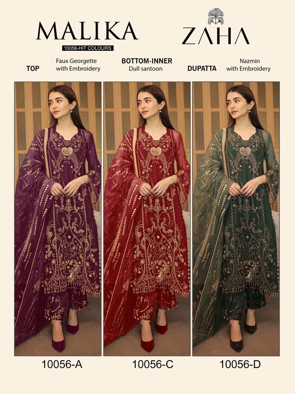 Zaha Malika Pakistani Designer Salwar Suit view 4