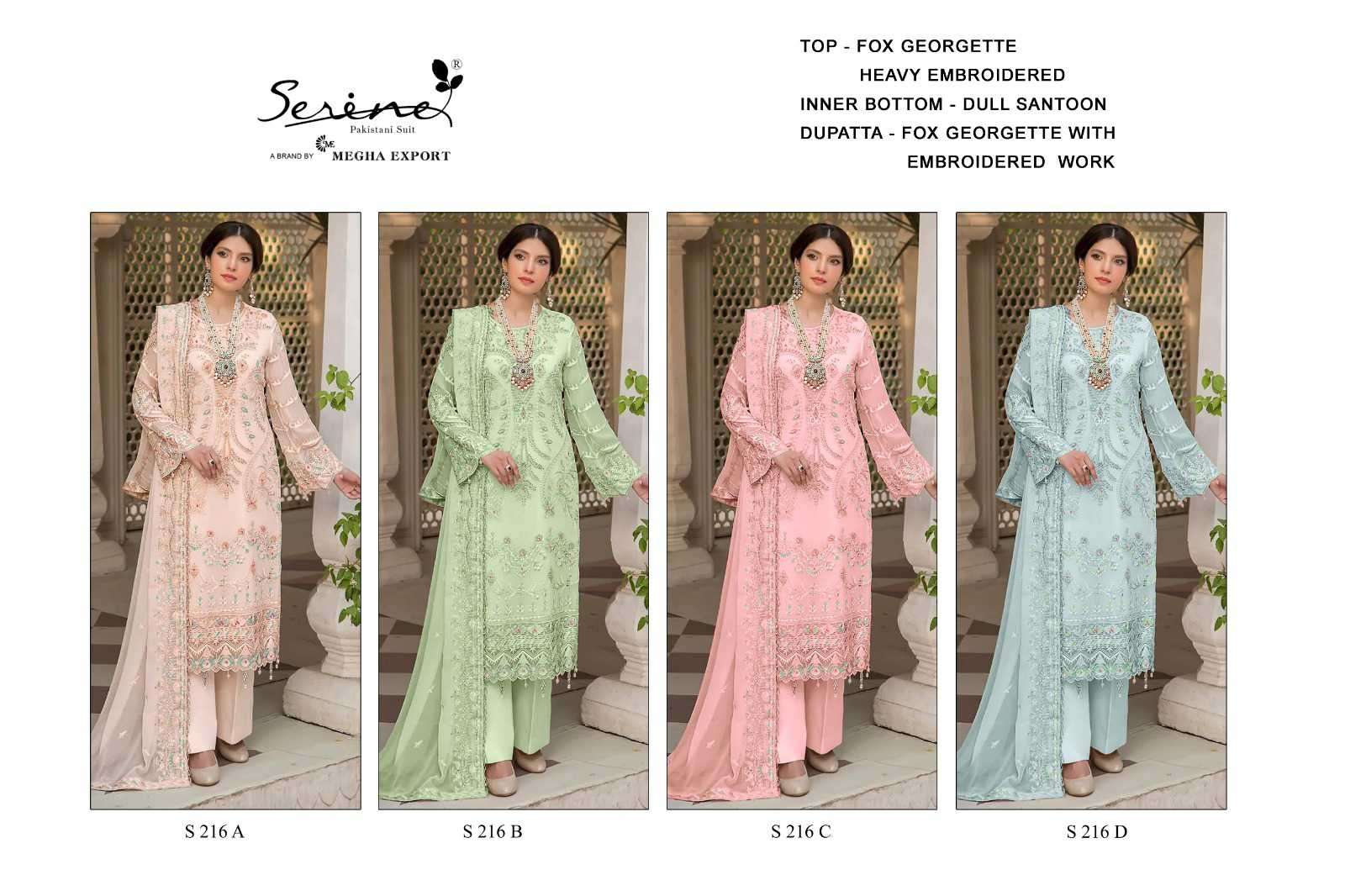 Serine S 216 Colors Designer New Pakistani Suit Online Sales view 5