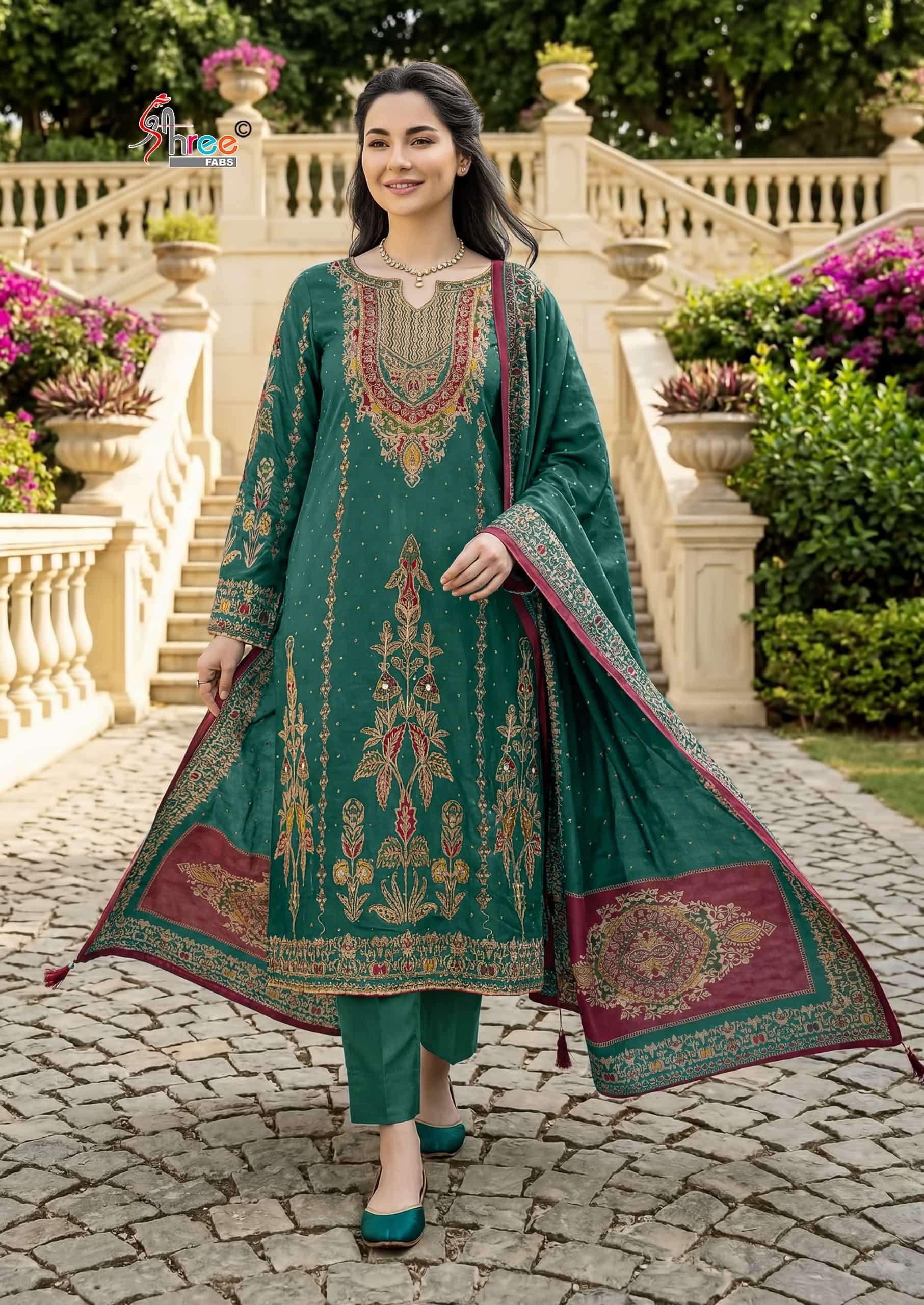 Shree Fabs Kt 356 Latest Design Muslin Salwar Suit view 2