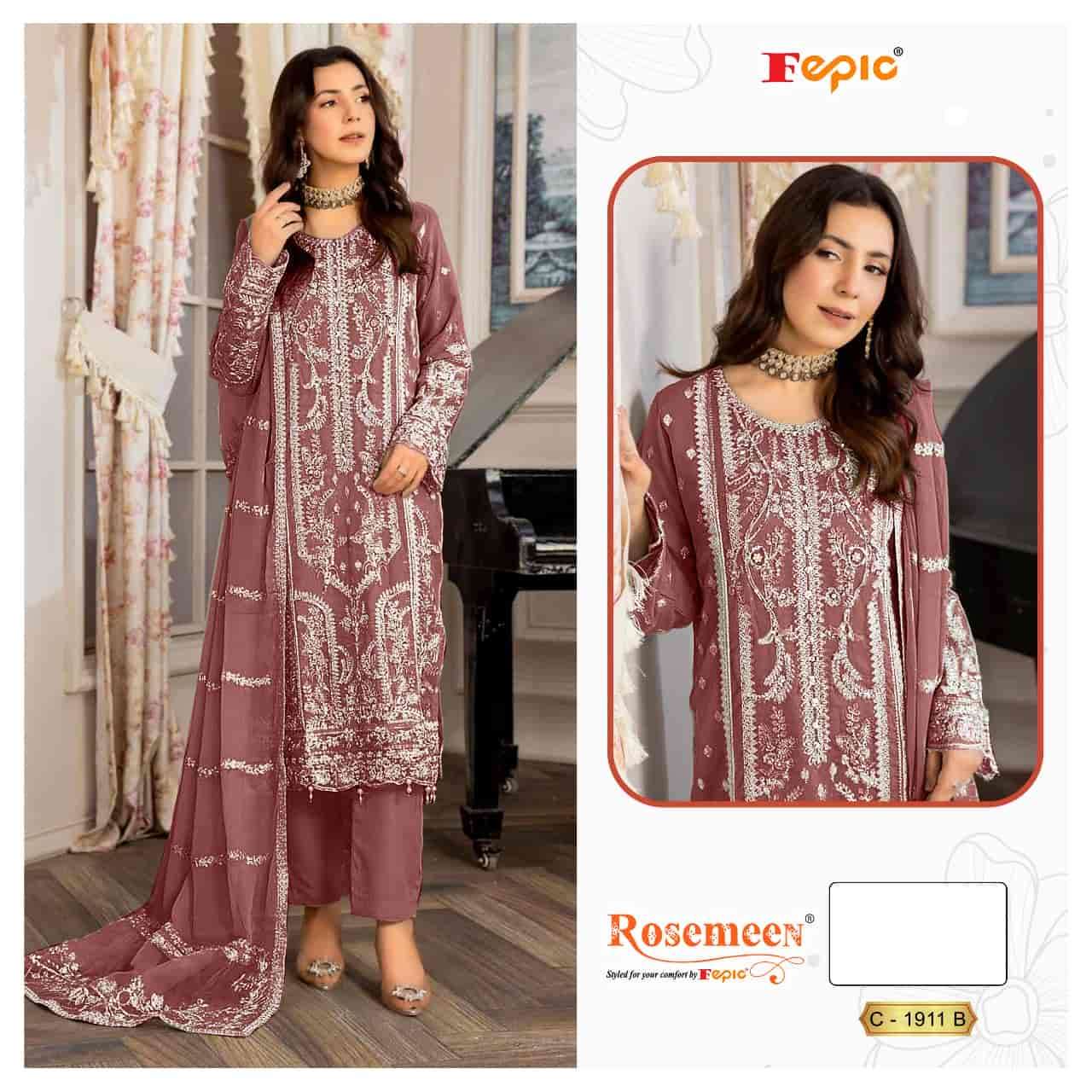 Fepic C 1911 Colors Pakistani Designer Organza Salwar Suit Wholesalers view 3