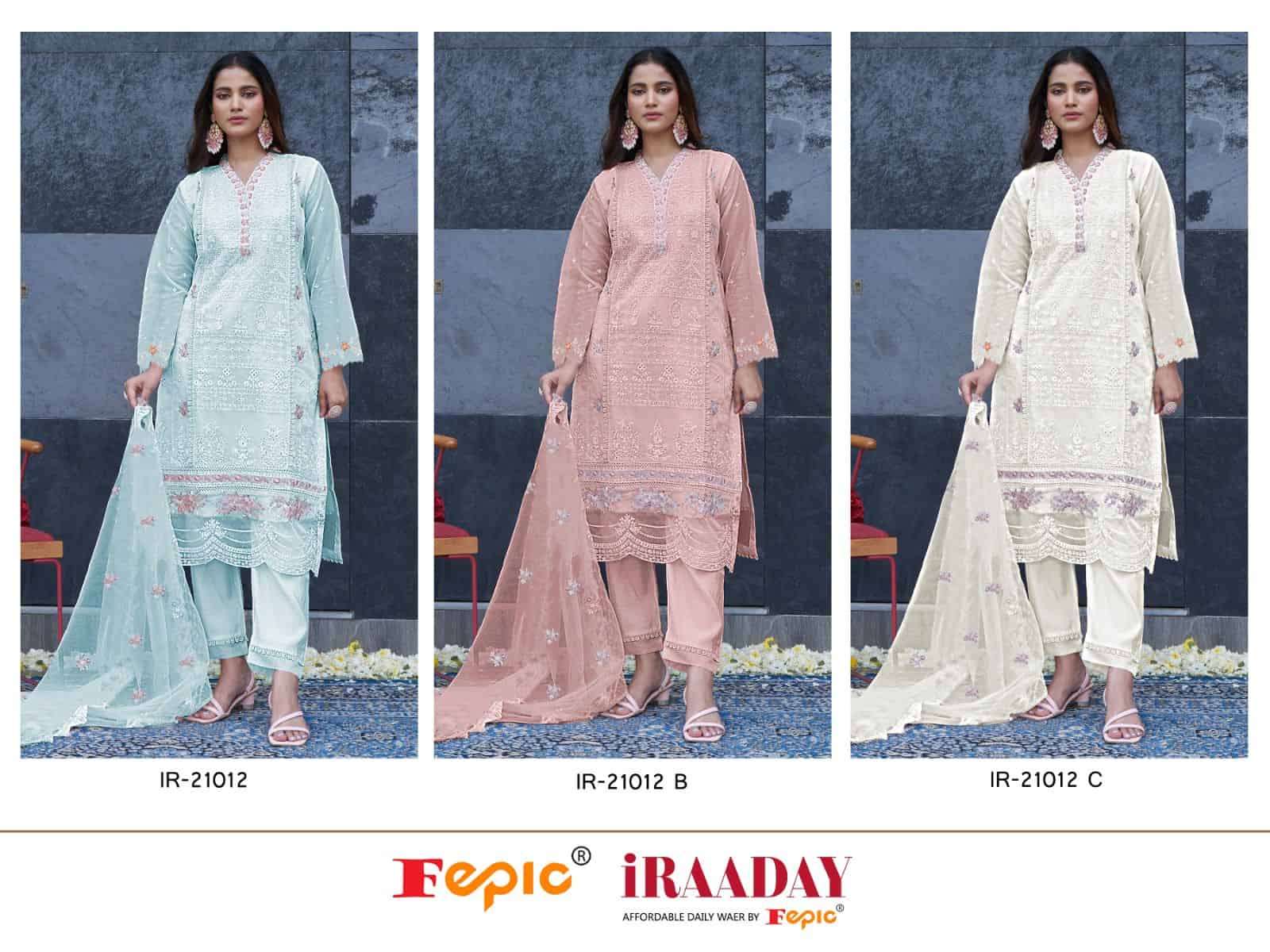 Fepic Iraaday Pakistani Embroidered Suit IR 21012 view 4