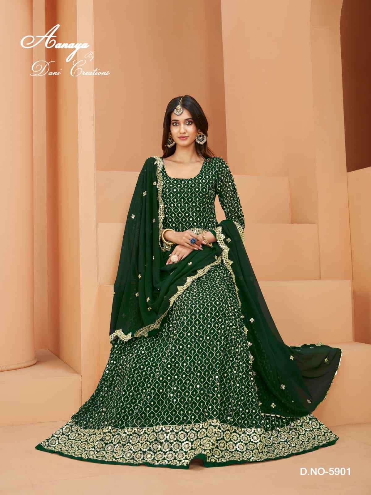 Aanaya Vol 159 Fancy Work Wedding Collection Anarkali Gown New Arrivals view 8