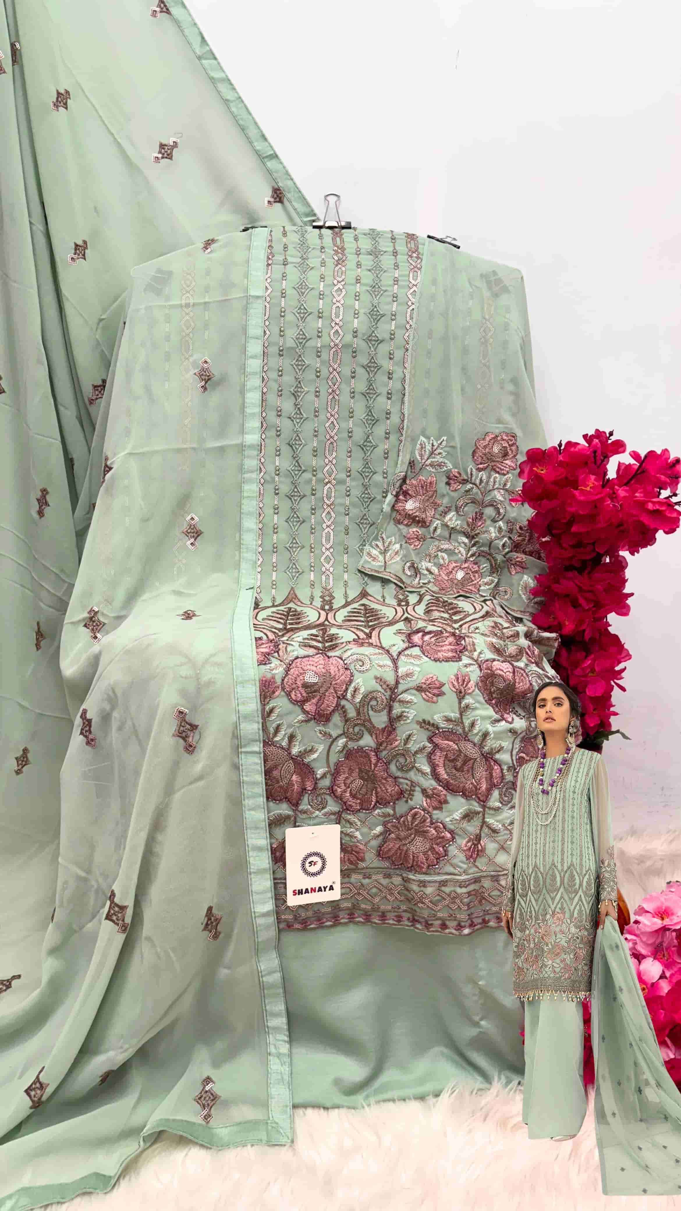 Shanaya S 188 Pakistani Style Designer Georgette Suit Ensemble