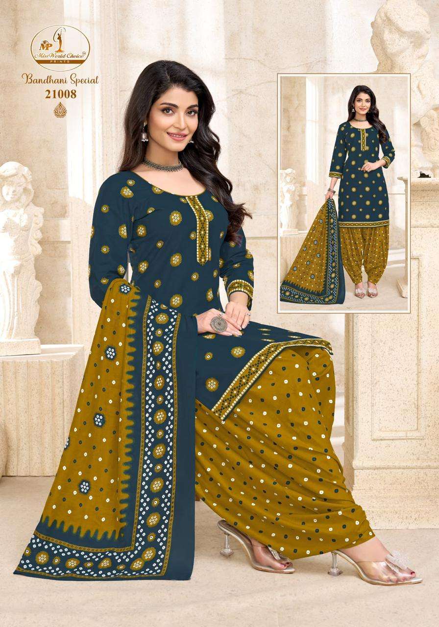 Miss World Choice Pure Cotton Bandhani Suit view 6