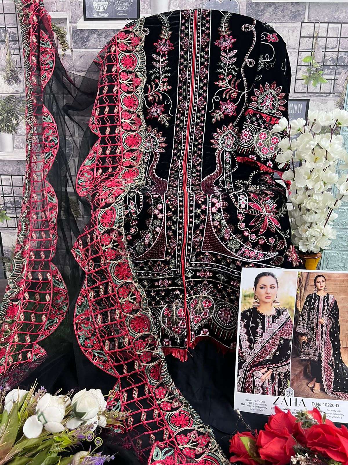 Zaha Aafiya Vol 1 Exclusive Velvet Pakistani Suit view 11