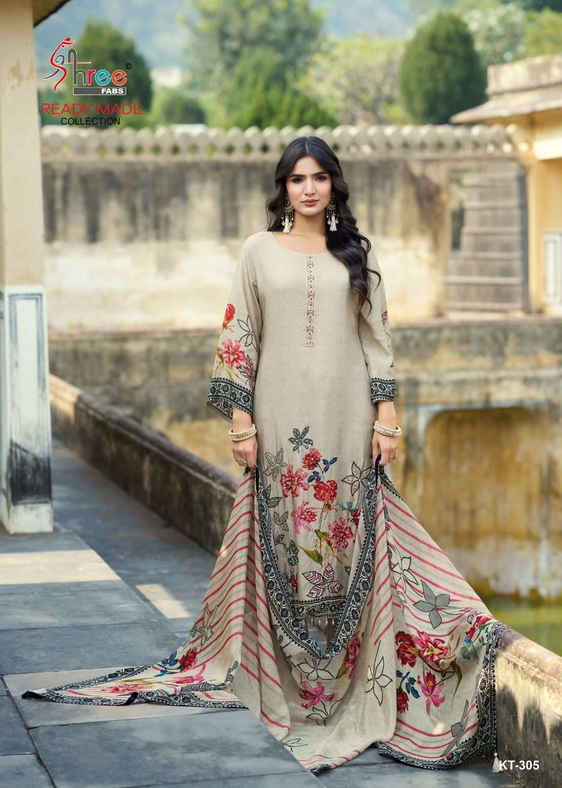 Shree Fabs Kt 305 Digital Printed Pakistani Muslin Suit Collection view 2