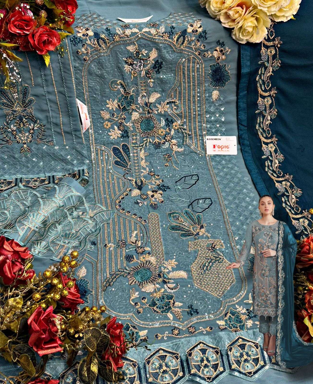Fepic Rosemeen D-5234 B Pakistani Salwar Kameez view 2