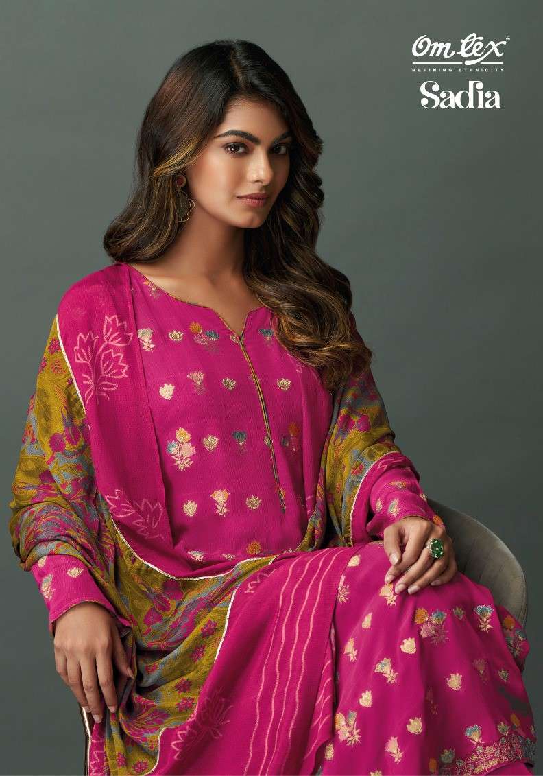 Omtex Sadia Exclusive Chinon Suit Latest Catalog Suits view 4
