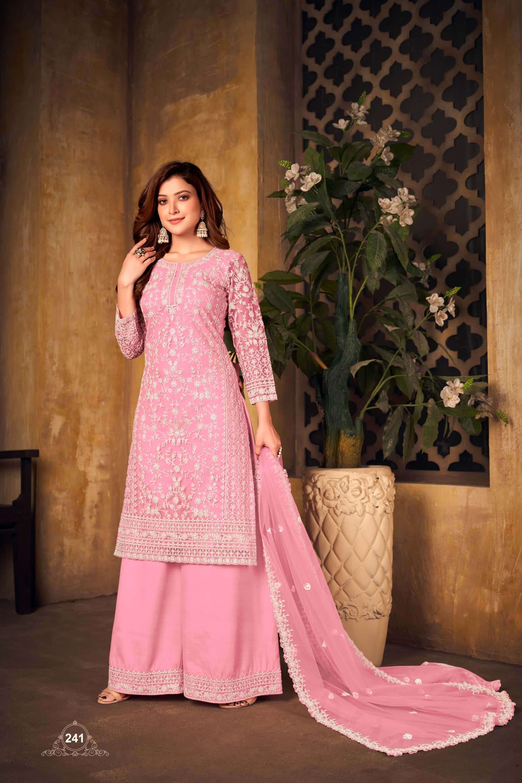 Twisha Vaani Vol 24 241to 248 Premium Partywear Palazzo Suit Catalog view 3