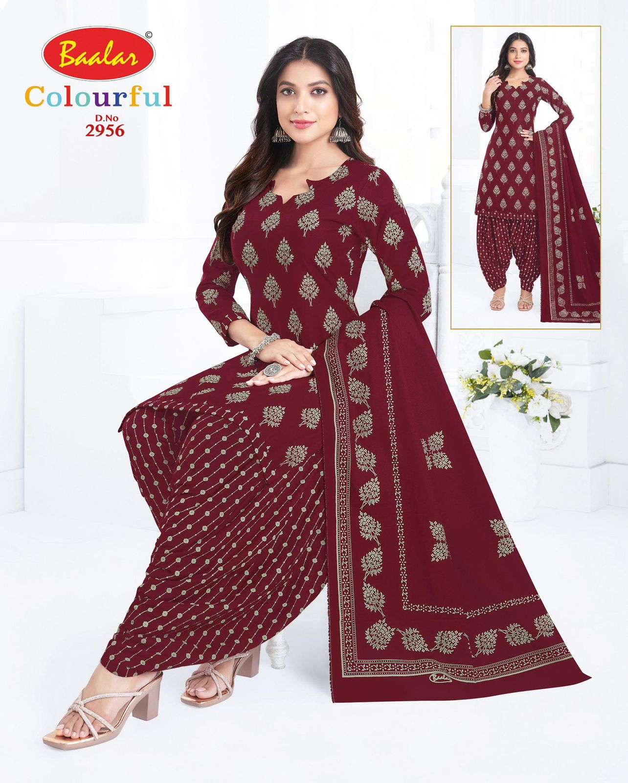 Baalar Colourful Vol 29 Unstitch Pure Cotton Suit view 36