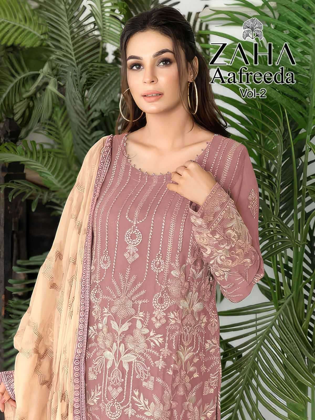 Zaha Aafreeda Vol 2 Unstitch Pakistani Dress Catalog Exporters view 2