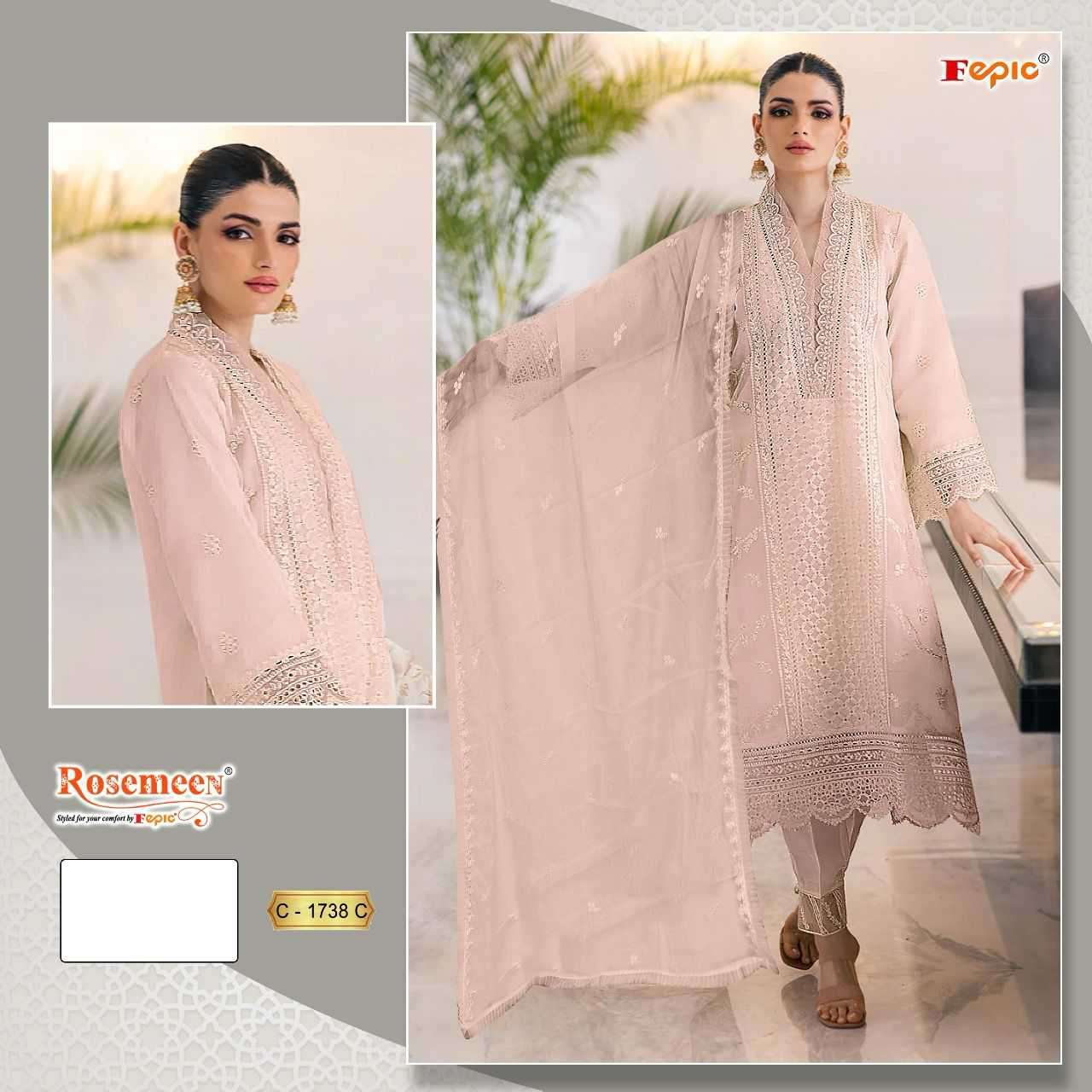 Fepic C 1738 Colors Designer Embroidered Pakistani Dress Festive Collection view 2
