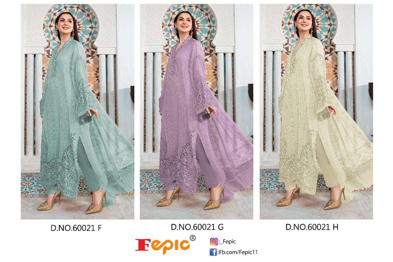 Fepic 60021 Colors Exclusive Embroidered Pakistani Suit New Designs view 7