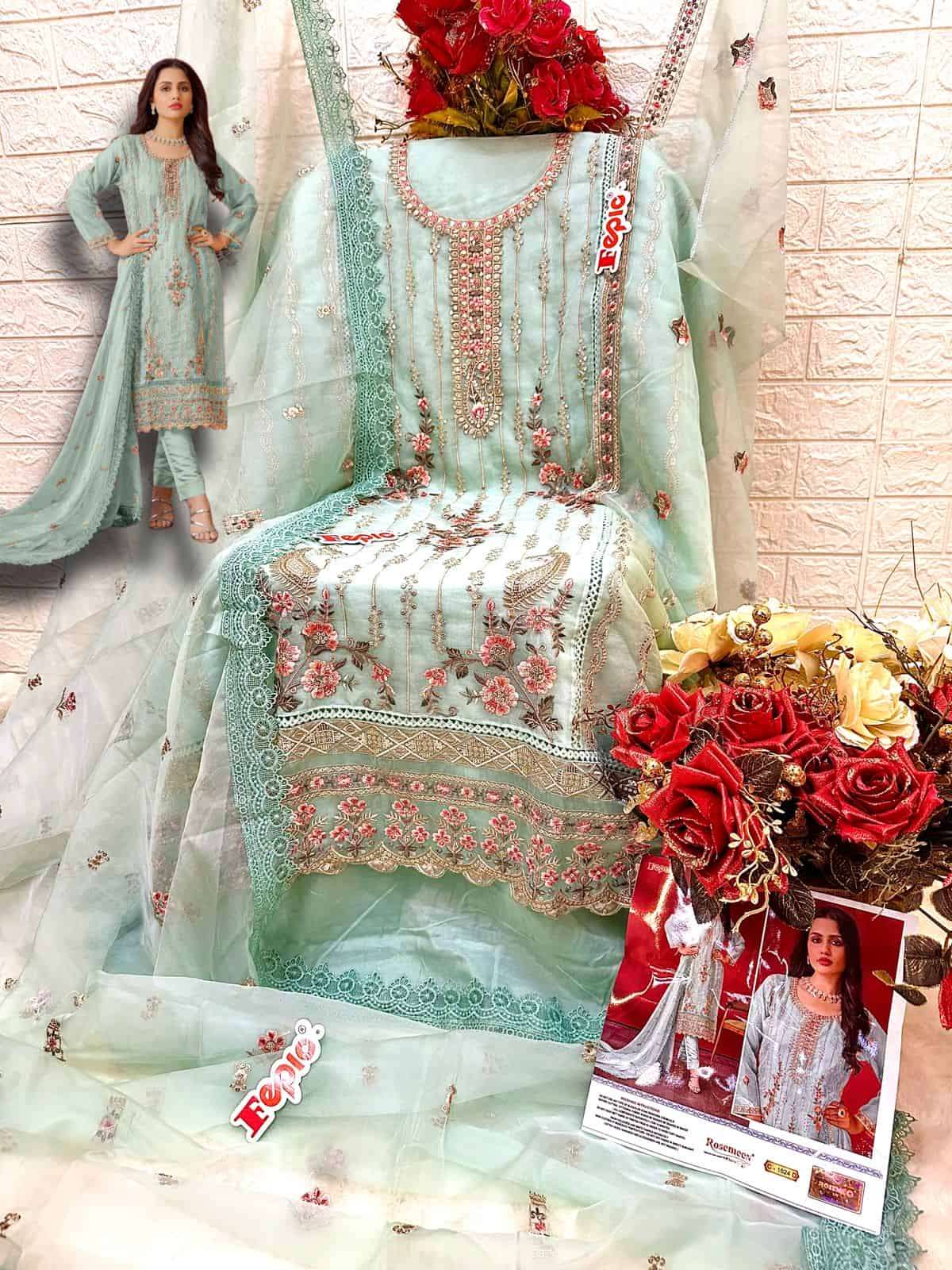 Fepic Rosemeen Organza Pakistani Salwar Suit view 6
