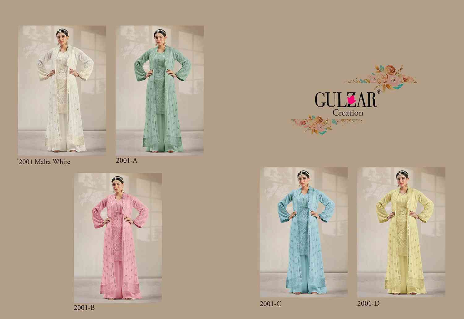 Gulzar 2001 Colors Designer 3 Piece Dress Collection New Catalog view 4