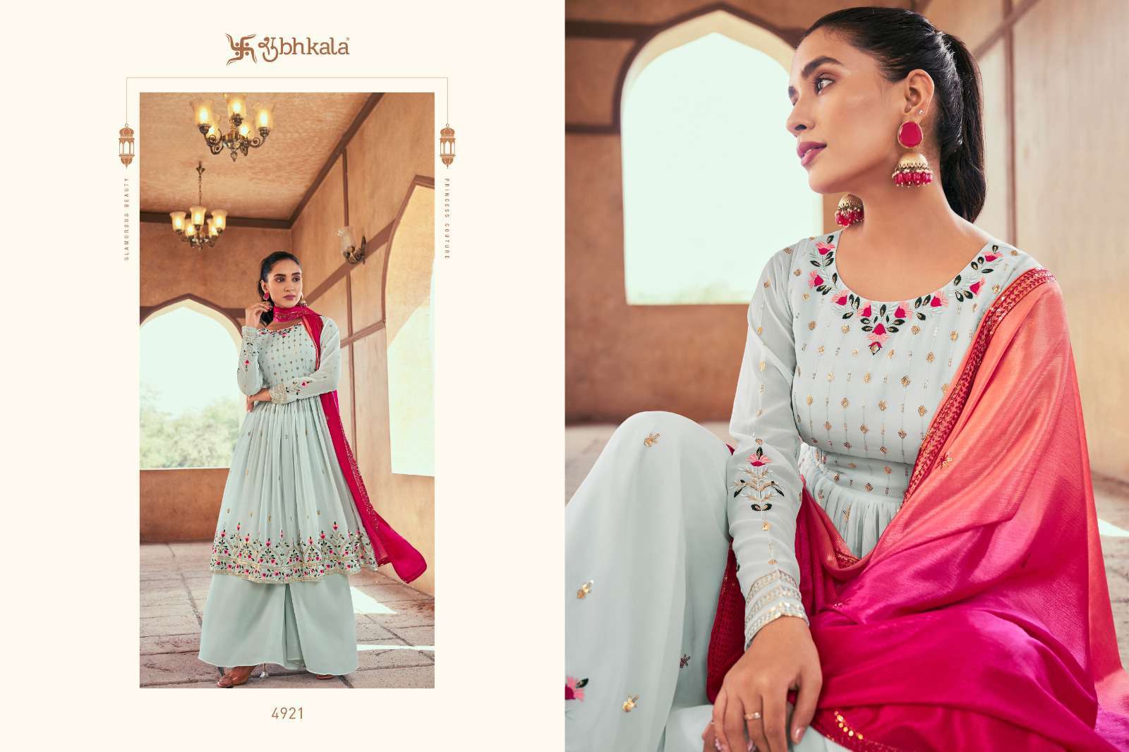 Shubhkala Flory Vol 36 Designer Wedding Wear Gharara Sharara Dress Exporter view 2