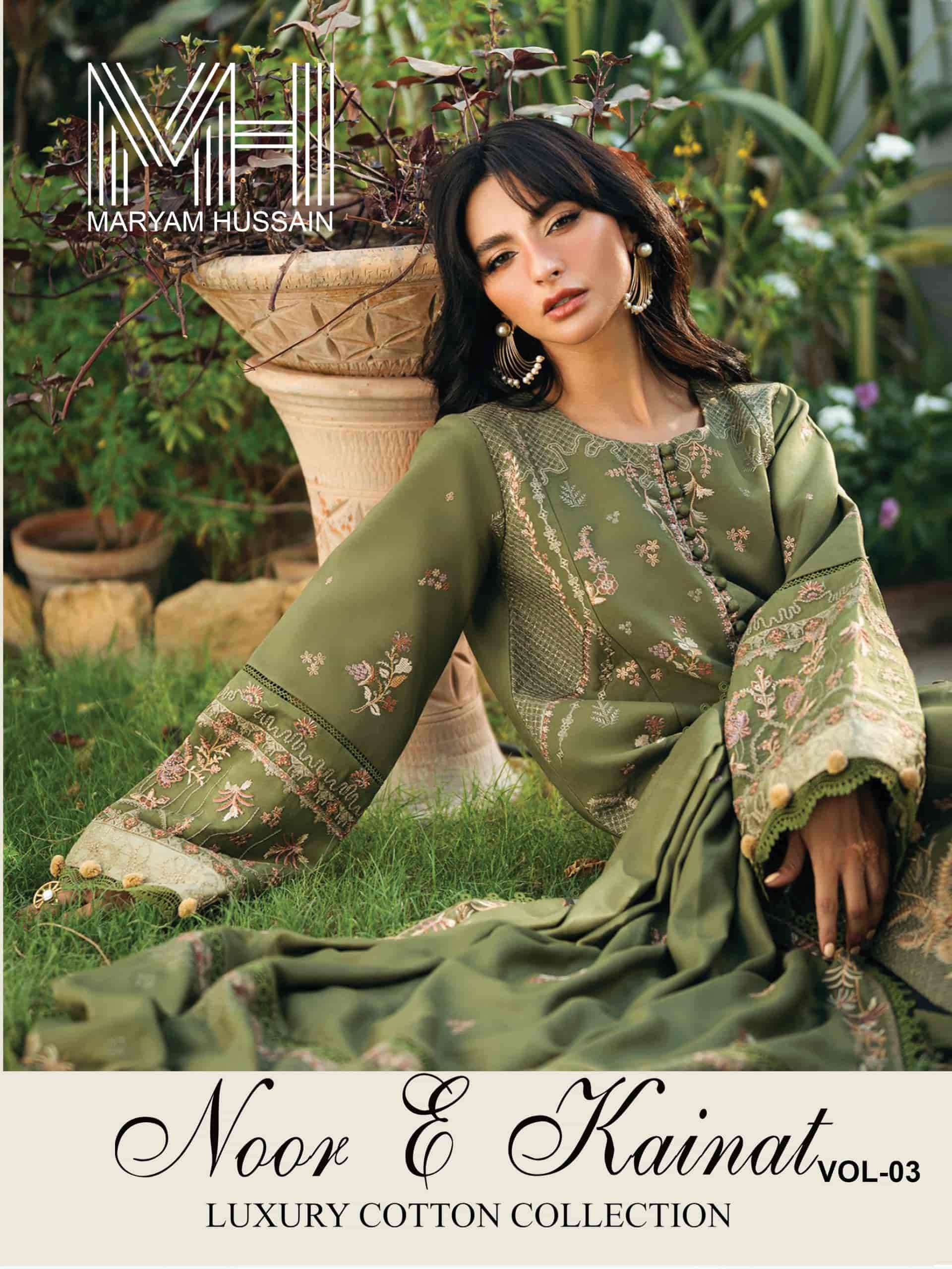 Maryam Hussain Noor E Kainat Vol 3 Heavy Pure Cotton Karachi Suit Catalog view 2