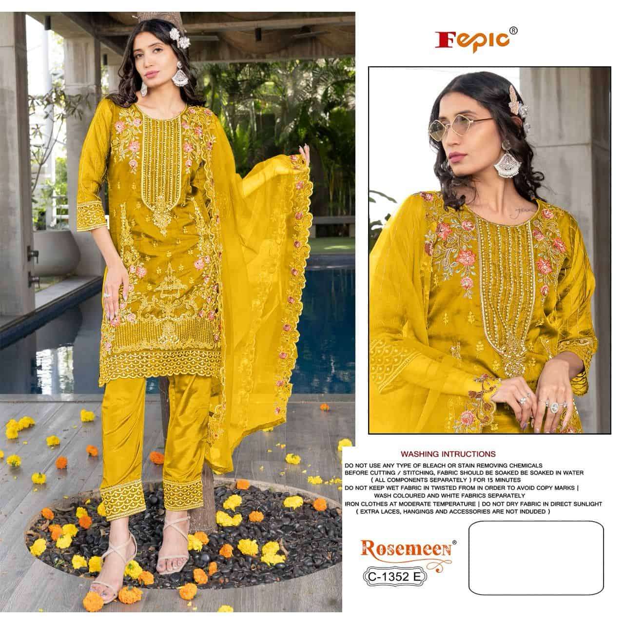 Fepic C 1352 Colors Exclusive Fancy Designer Pakistani Suit Wholasaler view 5