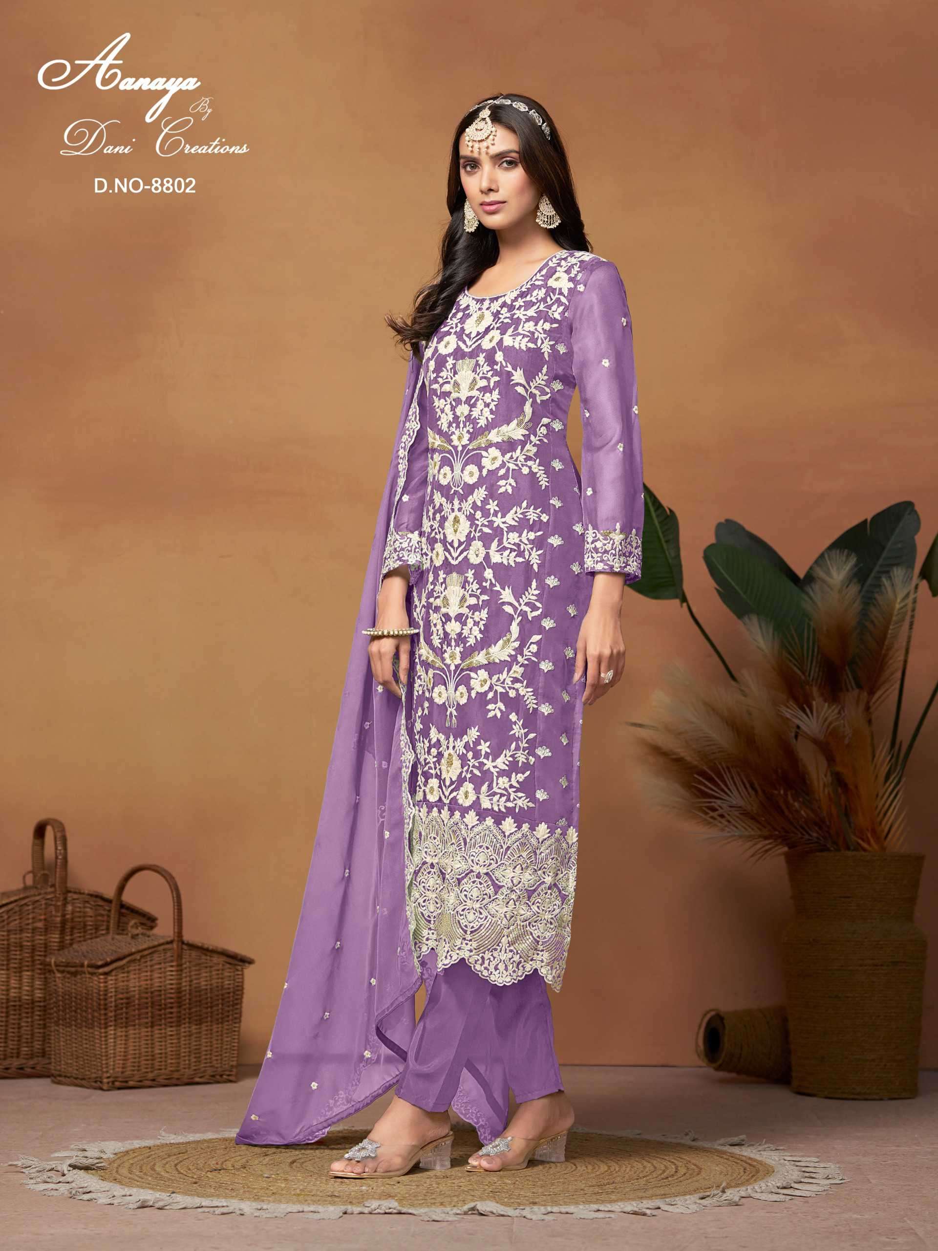 Aanaya 8802 Organza Pakistani Suit view 2