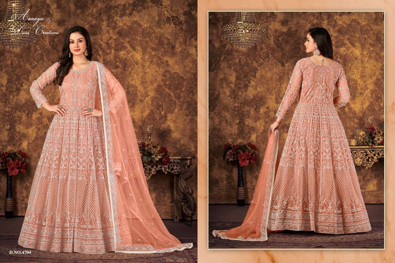 Aanaya Vol 147 Designer Party Wear Net Anarkali Gown view 12
