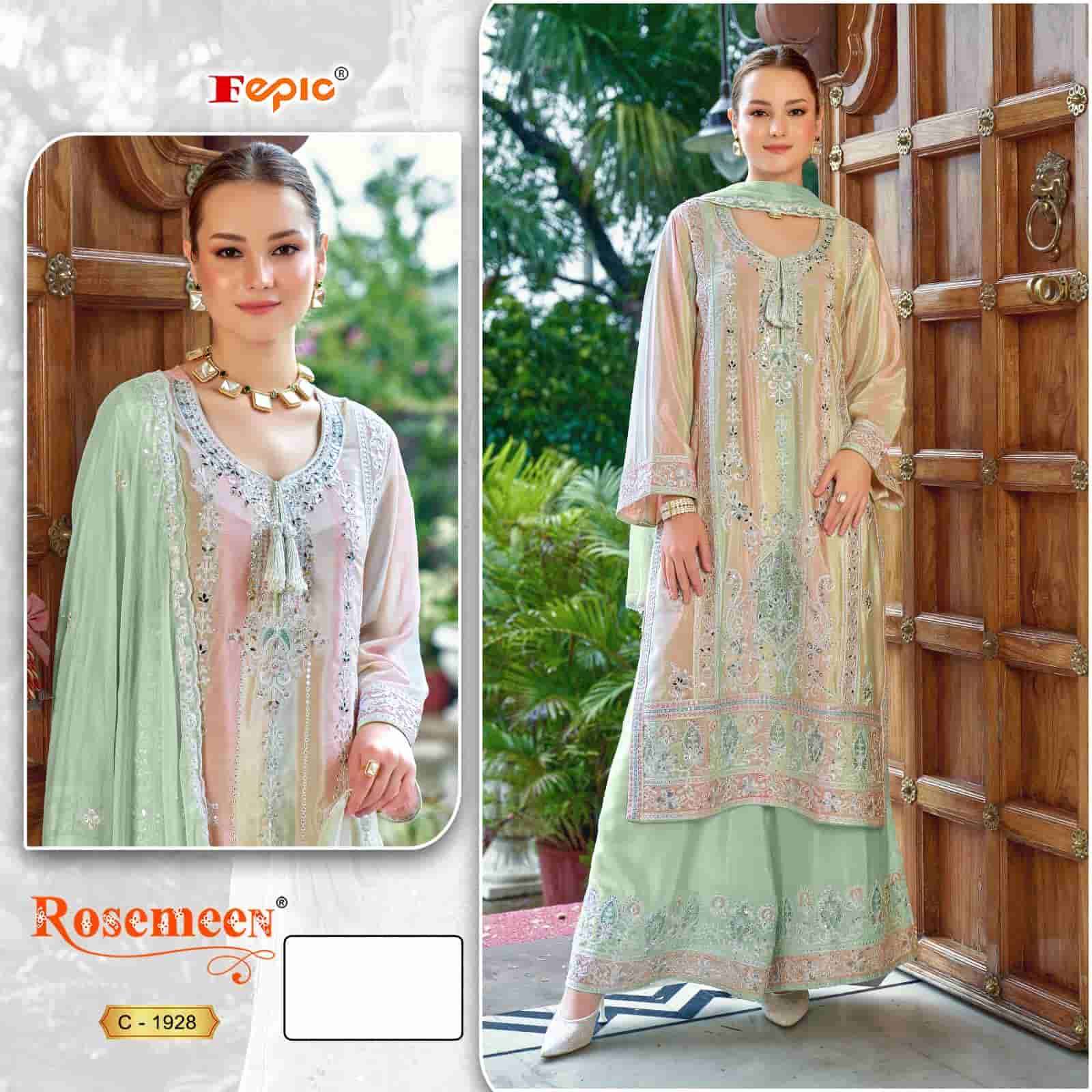 Fepic C 1928 Colors Pakistani Style Designer Chinon Suit Wholesalers view 3