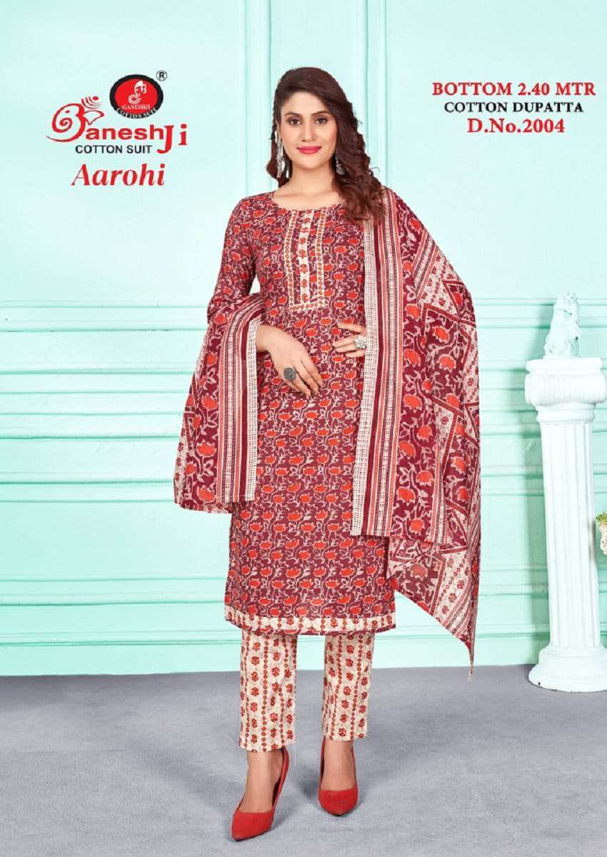 Ganeshji Aarohi Vol 2 Daily Wear Printed Heavy Cotton Dress Material view 2