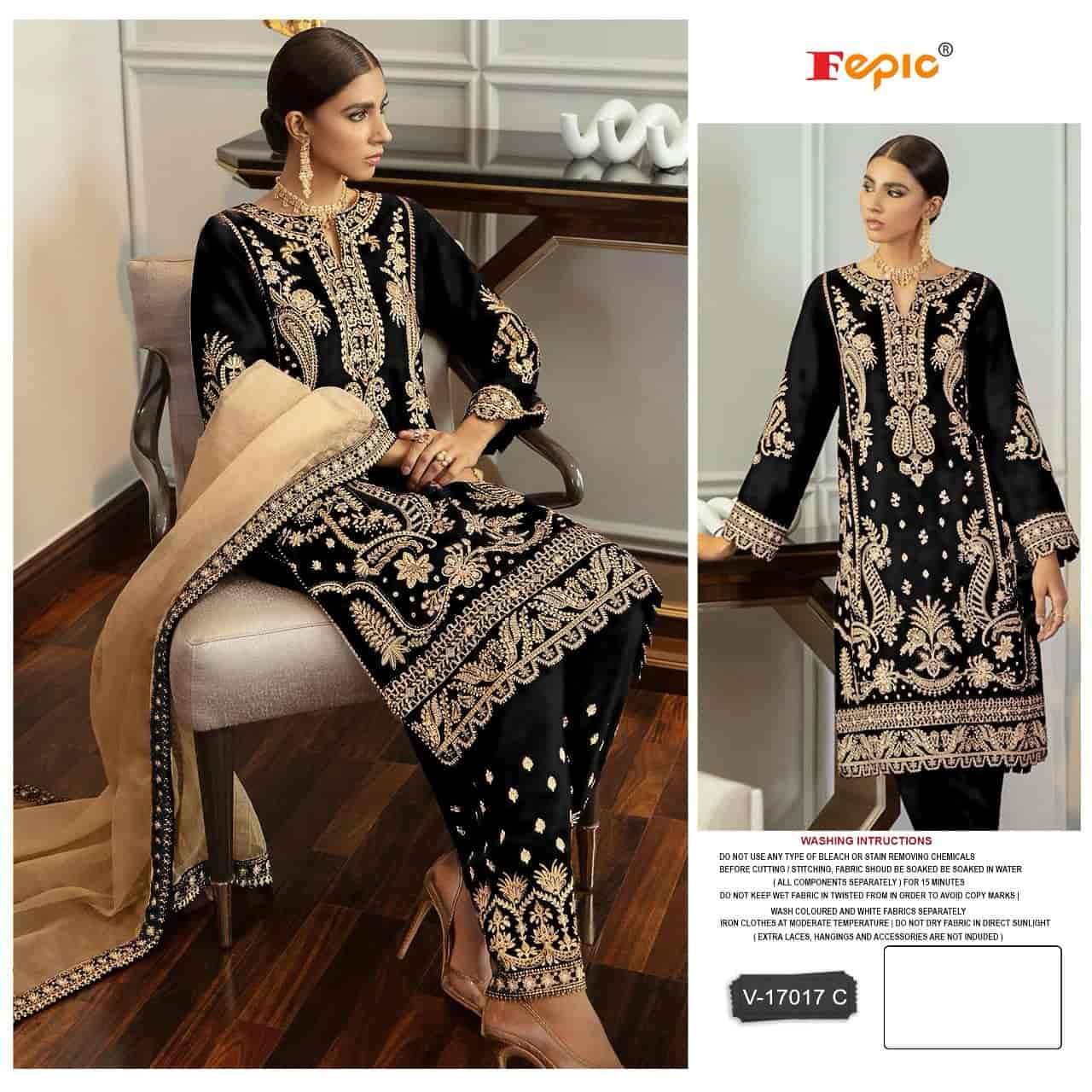 Fepic V 17017 Colors Pakistani Party Wear Style Designer Velvet Suit view 2