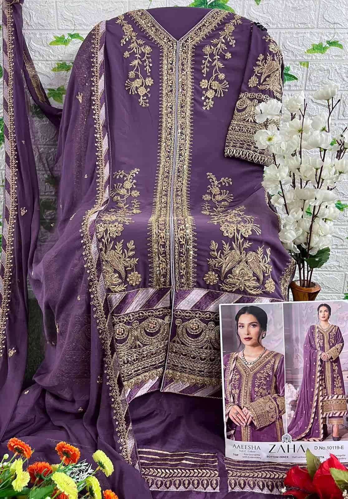 Zaha Aaeesha Vol 2 10119 Hits Colors Pakistani Party Wear Salwar Suit view 2
