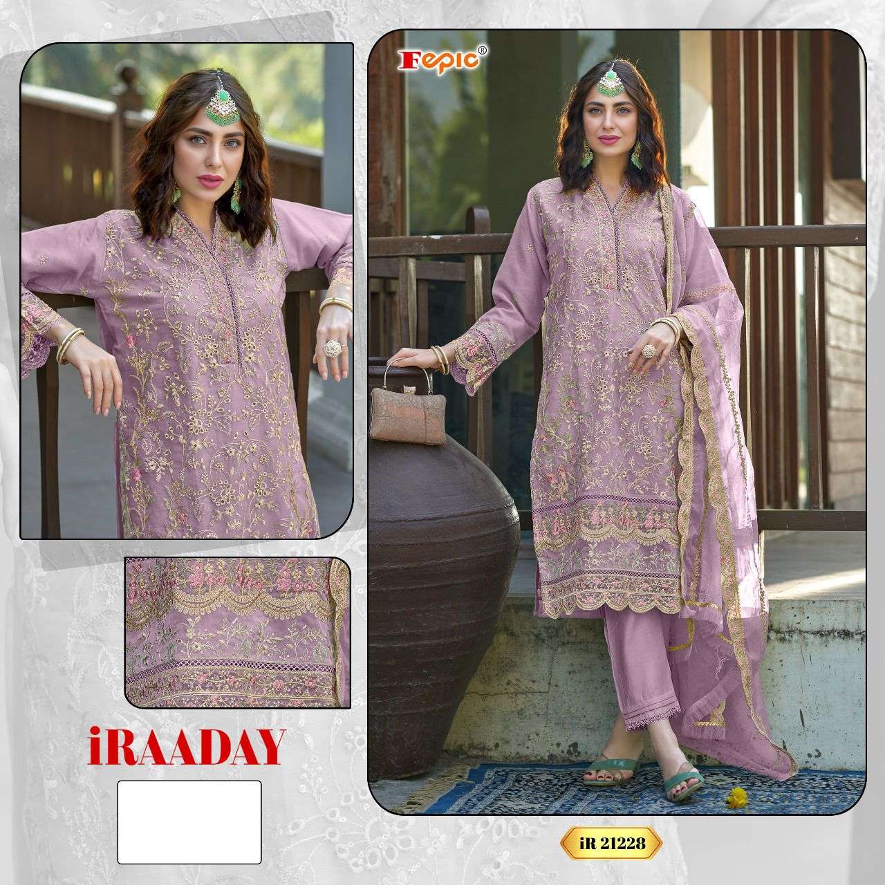 Fepic Ir 21228 Colors Heavy Embroidered Pakistani Suit view 4