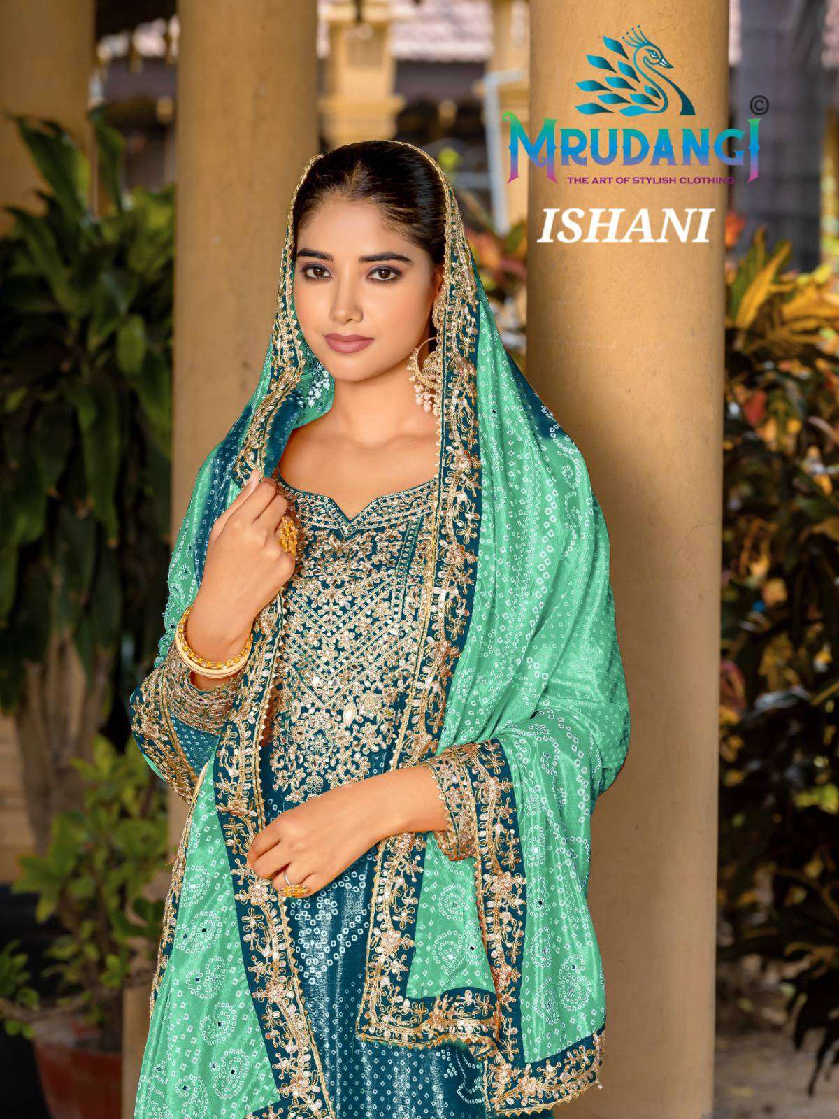Mrudangi Ishani 2097 To 2101 Festive Waer Palazzo Suit view 12