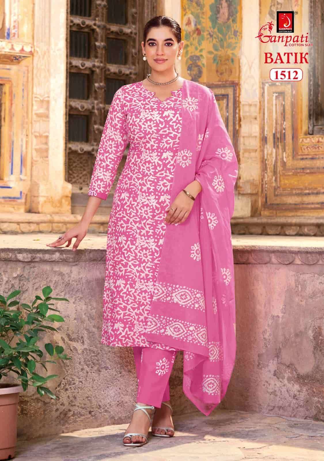 Ganpati Batik With Pant Vol 15 Unstitch Cotton Ladies Dress view 9