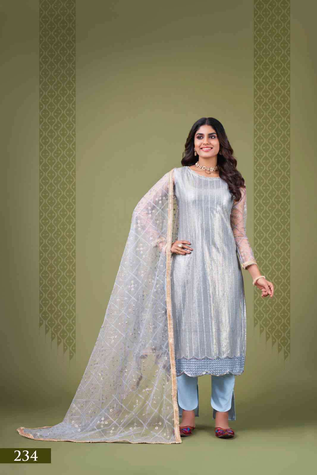 Narayani Zehra Vol 4 Designer Party Wear Straight Suit Catalog Exporter view 14