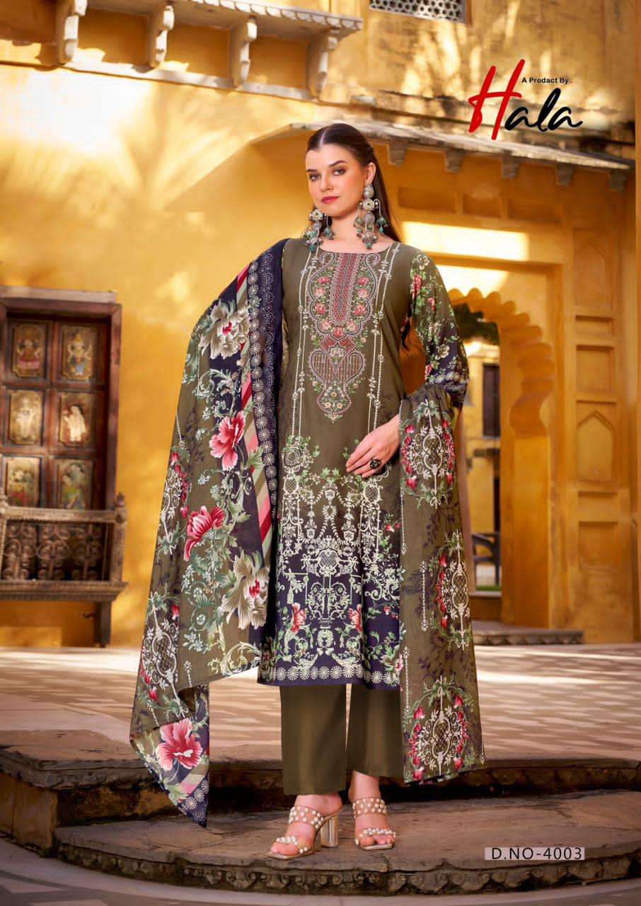 Hala Aayat Vol 4 Unstitch Cotton Salwar Suit Catalog view 6