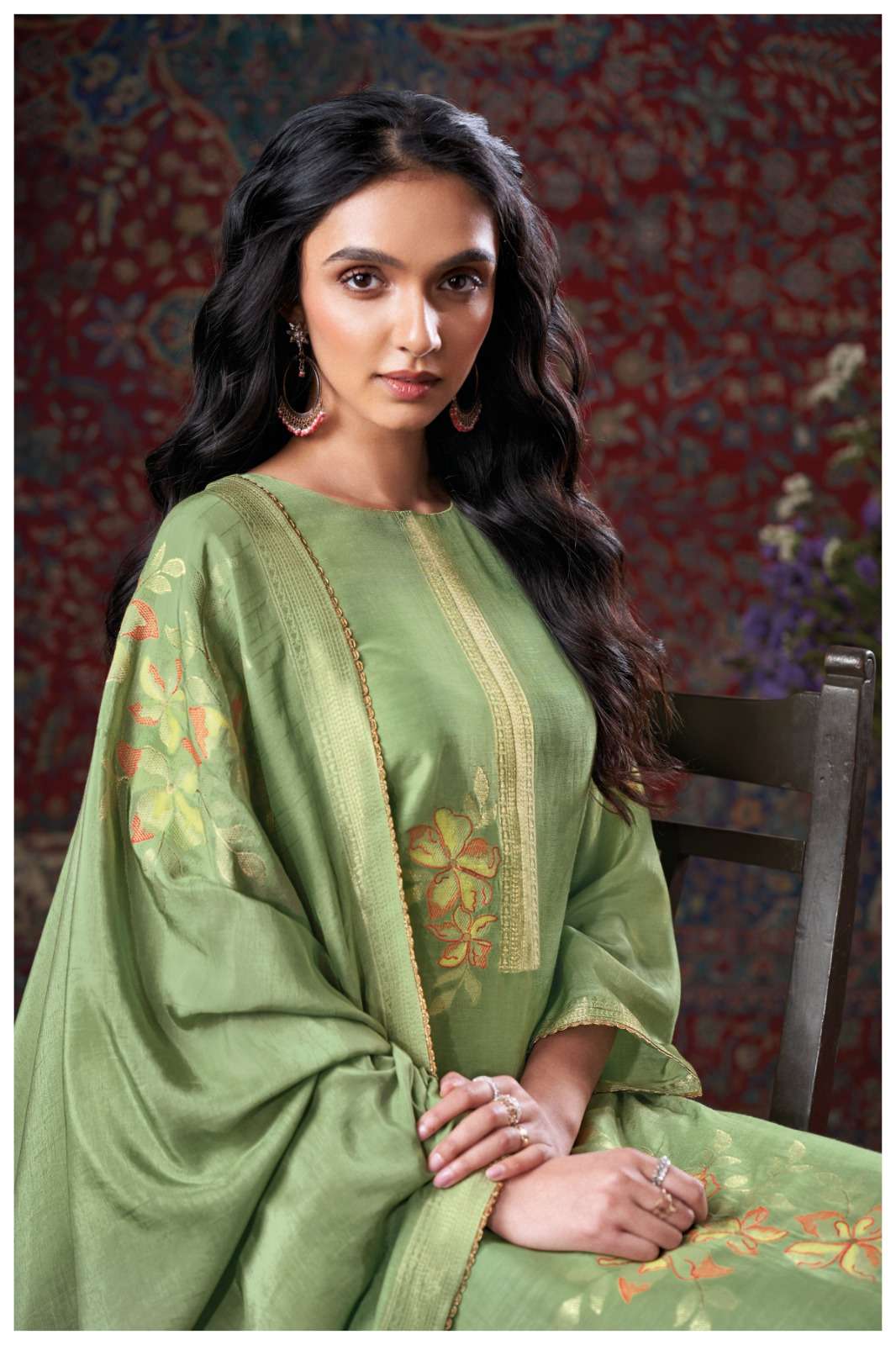 Ganga Fashion Hamna 3383 Jacquard Suit view 2