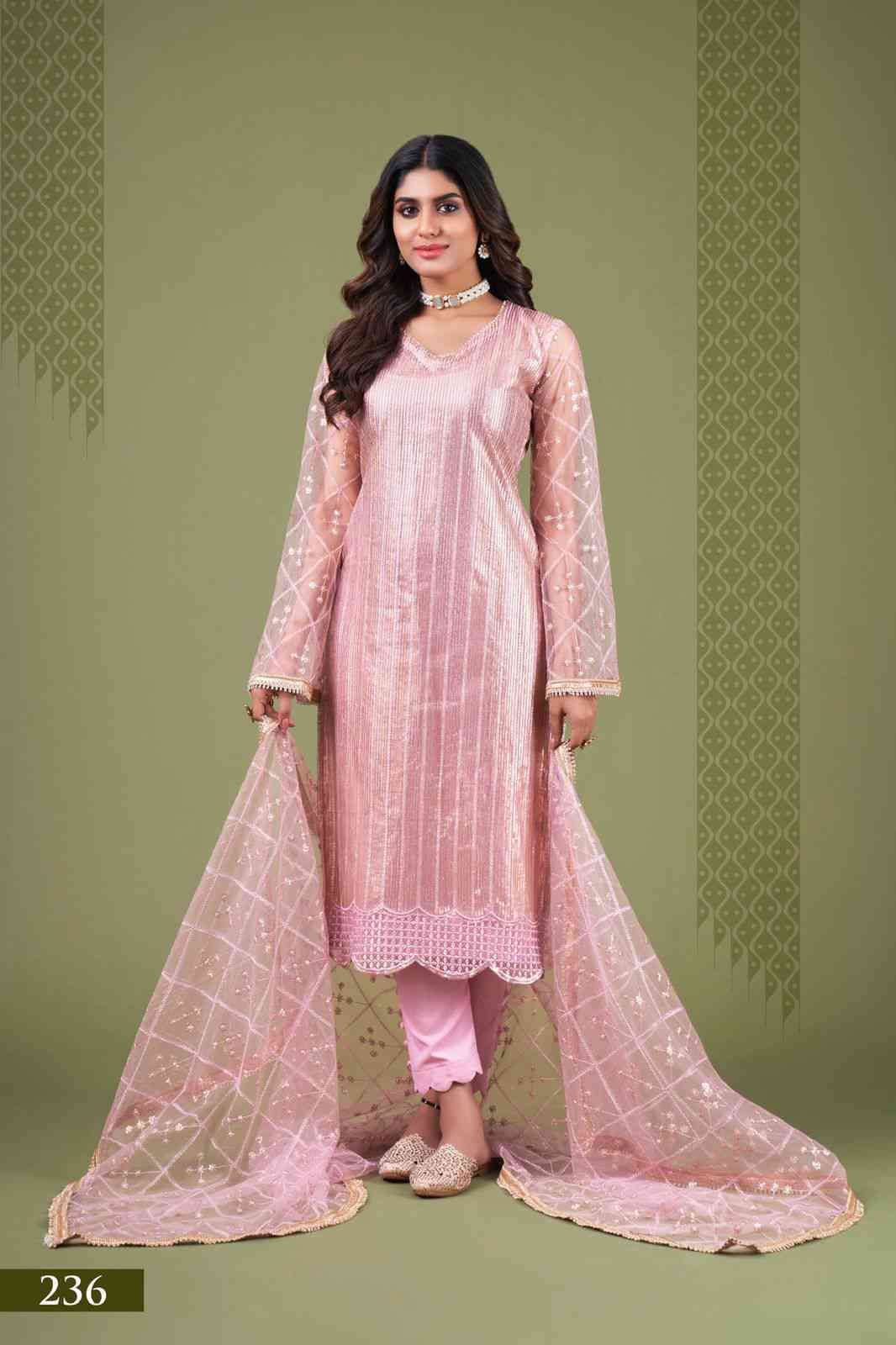 Narayani Zehra Vol 4 Designer Party Wear Straight Suit Catalog Exporter view 6