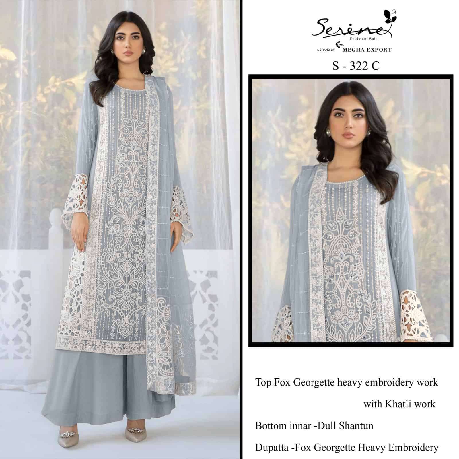 Megha Export S 322 Colors Pakistani Festive Wear Style Designer Suit Wholesalers view 4