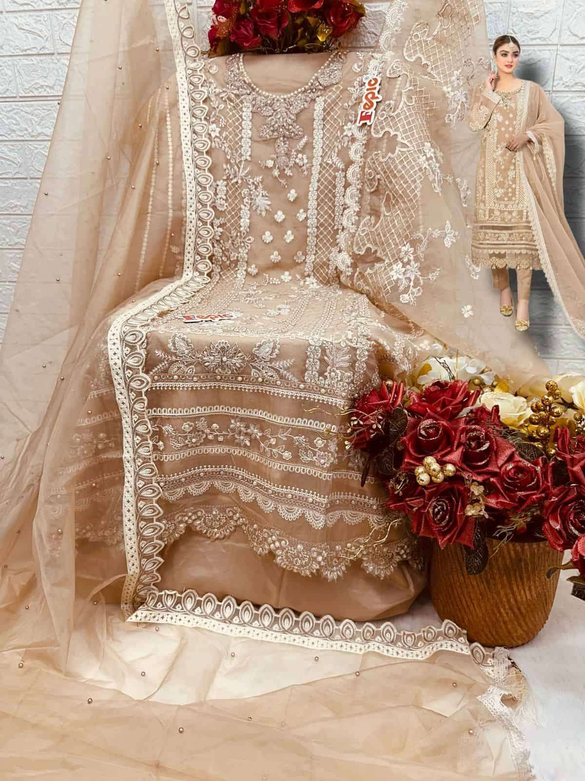 Fepic C 1593 Colors Party Wear Style Heavy Designer Pakistani Suit Wholesalers view 6